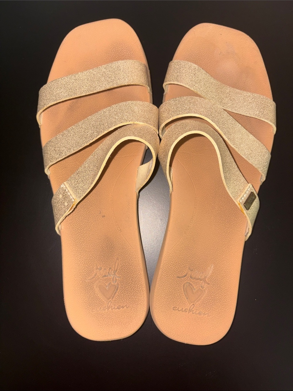 Reef Gold Slide Sandals for Women